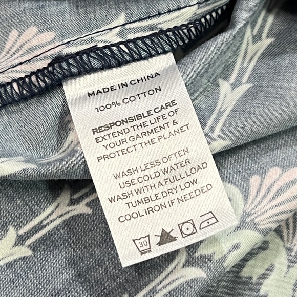 Hill House The Fleur Mini Dress - Small - Navy Blue Trailing Fern Floral halter - Picture 12 of 15